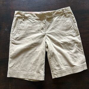 J. Crew Tan Bermuda Shorts Cotton Blend Classic Style